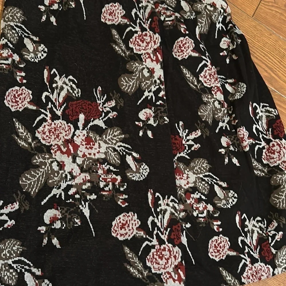 J. Jill floral wrap-style knit skirt
